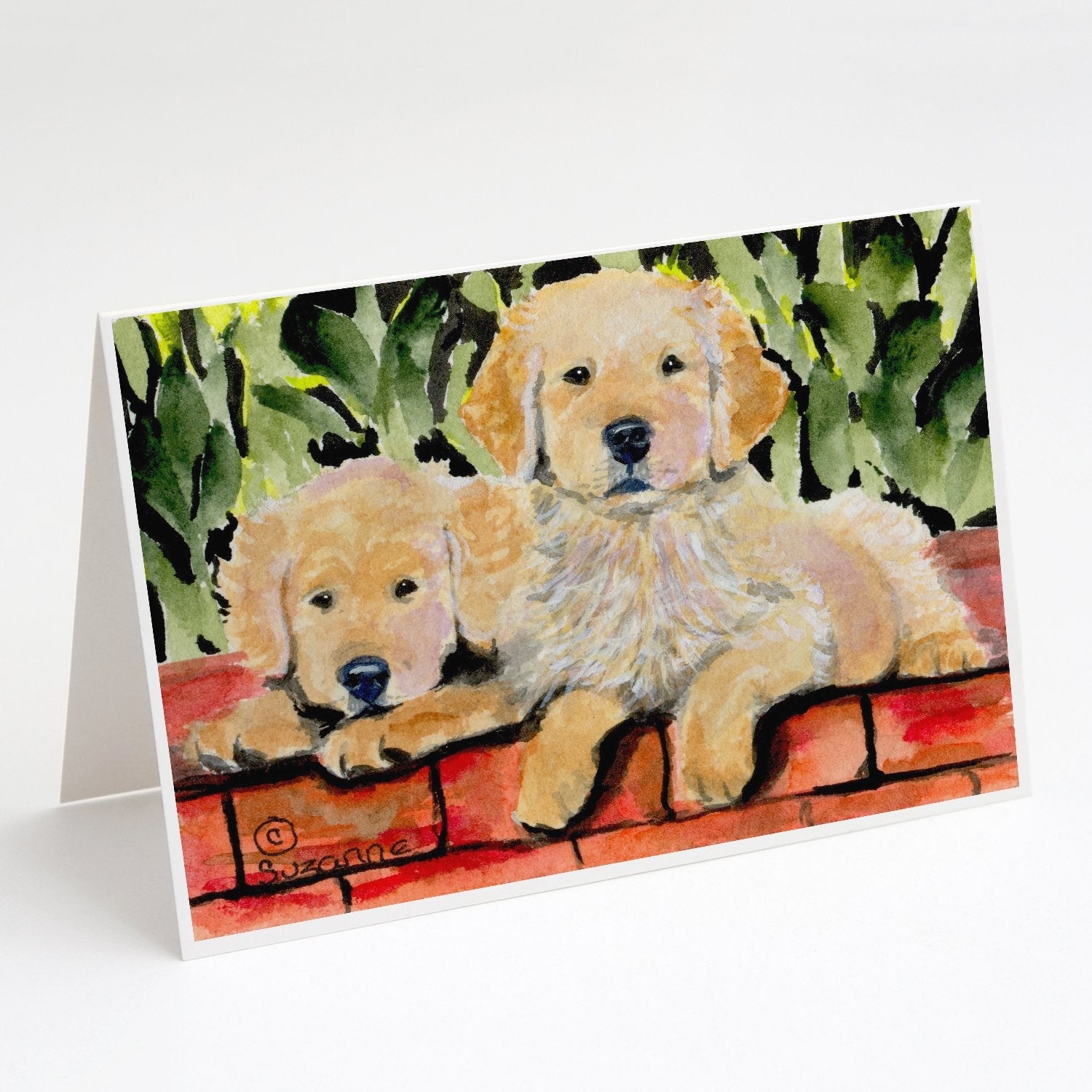 Golden Retriever Greeting Cards Pack of 8 Blank Cards with Envelopes Whimsical A7 Size 5x7