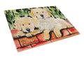 Golden Retriever Cutting Board Tempered Glass Kitchen Cutting Surface, Heat Resistant Chopping, Non-Slip Feet, Food Prep & Serving