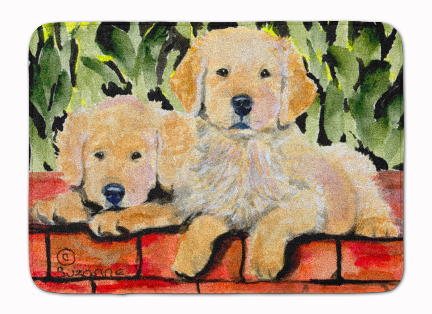 Golden Retriever Memory Foam Kitchen Mat Machine Washable Anti-Fatigue Cushion Comfort Bath or Kitchen Rug
