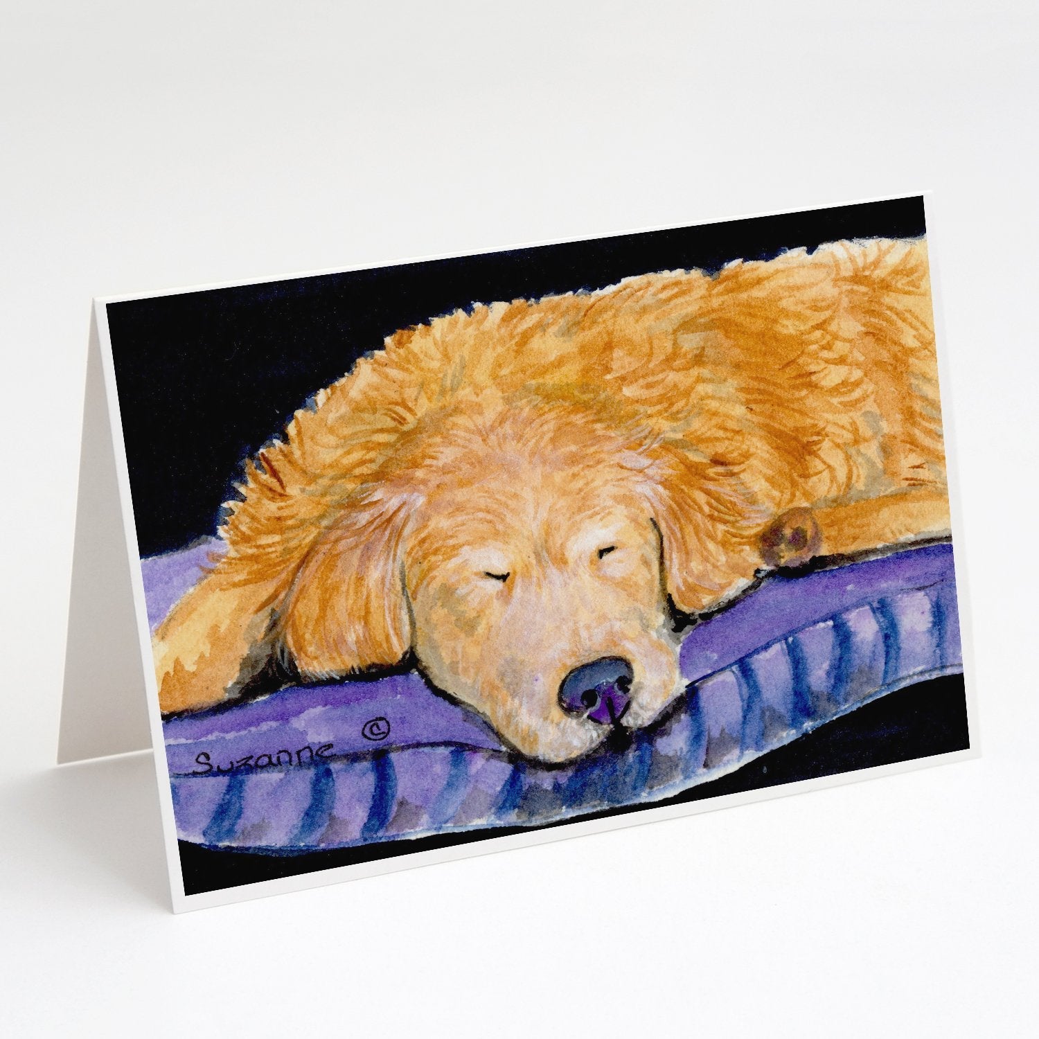 Golden Retriever Greeting Cards Pack of 8 Blank Cards with Envelopes Whimsical A7 Size 5x7