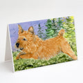 Norwich Terrier Greeting Cards Pack of 8 Blank Cards with Envelopes Whimsical A7 Size 5x7