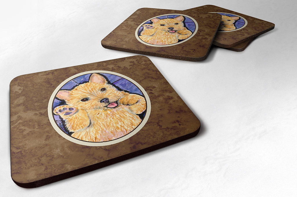 Norwich Terrier Foam Coasters Set of 4 Cup Coasters for Indoor Outdoor, Tabletop Protection, Anti Slip, Mouse pad Material