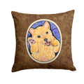 Norwich Terrier Decorative Throw Pillow 14x14 Indoor Outdoor Accent Cushion, Fabric Cover with Insert for Sofa, Bed, Porch & Living Room