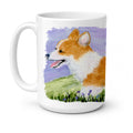 Corgi Ceramic Coffee Mug 15 oz Decorative Large C Handle Mug Cup for Tea, Cocoa Hot Chocolate
