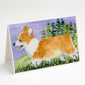 Corgi Greeting Cards Pack of 8 Blank Cards with Envelopes Whimsical A7 Size 5x7