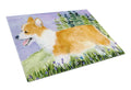 Corgi Cutting Board Tempered Glass Kitchen Cutting Surface, Heat Resistant Chopping, Non-Slip Feet, Food Prep & Serving