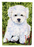 Bichon Frise House Flag 28x40 Porch Sleeve Pole Decorative Outside Yard Banner Artwork Wall Hanging, Polyester