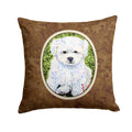 Bichon Frise Decorative Throw Pillow 14x14 Indoor Outdoor Accent Cushion, Fabric Cover with Insert for Sofa, Bed, Porch & Living Room