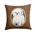 Bichon Frise Decorative Throw Pillow 14x14 Indoor Outdoor Accent Cushion, Fabric Cover with Insert for Sofa, Bed, Porch & Living Room