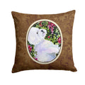 Bichon Frise Decorative Throw Pillow 14x14 Indoor Outdoor Accent Cushion, Fabric Cover with Insert for Sofa, Bed, Porch & Living Room