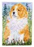 Sheltie House Flag 28x40 Porch Sleeve Pole Decorative Outside Yard Banner Artwork Wall Hanging, Polyester