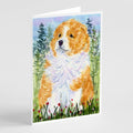 Sheltie Greeting Cards Pack of 8 Blank Cards with Envelopes Whimsical A7 Size 5x7