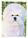 Bichon Frise House Flag 28x40 Porch Sleeve Pole Decorative Outside Yard Banner Artwork Wall Hanging, Polyester
