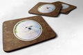 Bichon Frise Foam Coasters Set of 4 Cup Coasters for Indoor Outdoor, Tabletop Protection, Anti Slip, Mouse pad Material