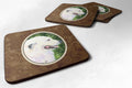 Great Pyrenees Foam Coasters Set of 4 Cup Coasters for Indoor Outdoor, Tabletop Protection, Anti Slip, Mouse pad Material