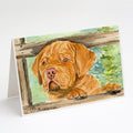 Dogue de Bordeaux Greeting Cards Pack of 8 Blank Cards with Envelopes Whimsical A7 Size 5x7