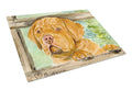 Dogue de Bordeaux Cutting Board Tempered Glass Kitchen Cutting Surface, Heat Resistant Chopping, Non-Slip Feet, Food Prep & Serving