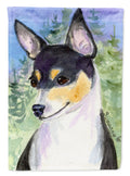 Rat Terrier House Flag 28x40 Porch Sleeve Pole Decorative Outside Yard Banner Artwork Wall Hanging, Polyester