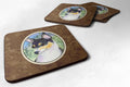 Rat Terrier Foam Coasters Set of 4 Cup Coasters for Indoor Outdoor, Tabletop Protection, Anti Slip, Mouse pad Material