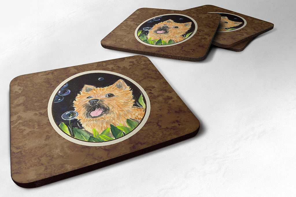 Cairn Terrier Foam Coasters Set of 4 Cup Coasters for Indoor Outdoor, Tabletop Protection, Anti Slip, Mouse pad Material