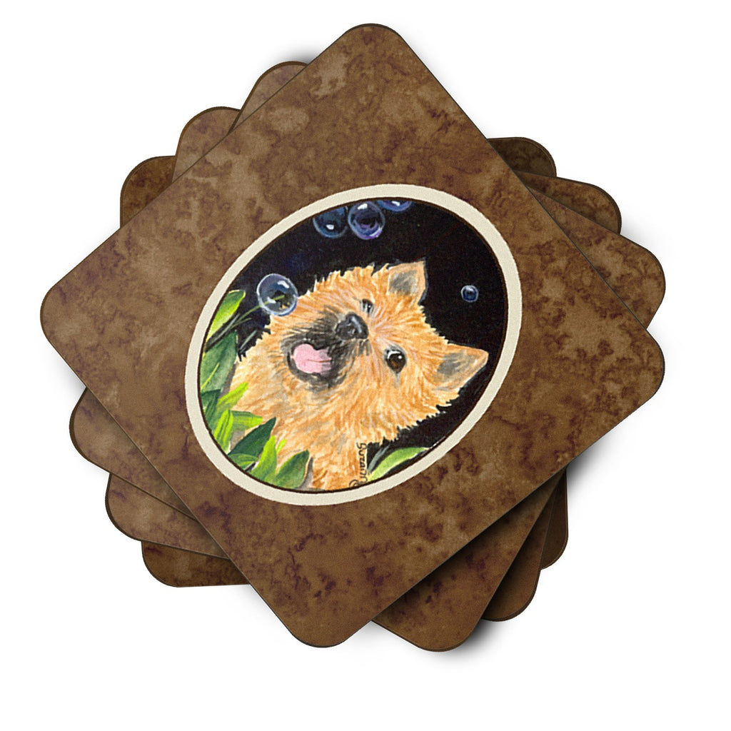 Cairn Terrier Foam Coasters Set of 4 Cup Coasters for Indoor Outdoor, Tabletop Protection, Anti Slip, Mouse pad Material