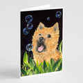 Cairn Terrier Greeting Cards Pack of 8 Blank Cards with Envelopes Whimsical A7 Size 5x7