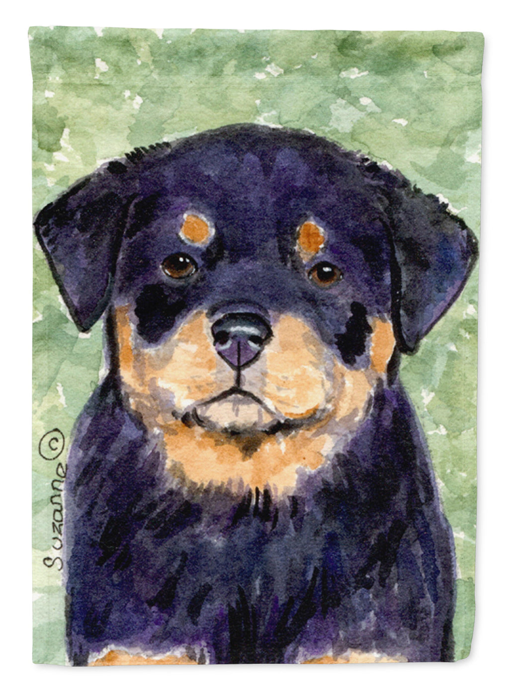 Rottweiler House Flag 28x40 Porch Sleeve Pole Decorative Outside Yard Banner Artwork Wall Hanging, Polyester
