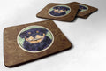 Rottweiler Foam Coasters Set of 4 Cup Coasters for Indoor Outdoor, Tabletop Protection, Anti Slip, Mouse pad Material