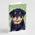 Rottweiler Greeting Cards Pack of 8 Blank Cards with Envelopes Whimsical A7 Size 5x7