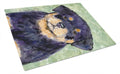 Rottweiler Cutting Board Tempered Glass Kitchen Cutting Surface, Heat Resistant Chopping, Non-Slip Feet, Food Prep & Serving