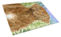 Chesapeake Bay Retriever Cutting Board Tempered Glass Kitchen Cutting Surface, Heat Resistant Chopping, Non-Slip Feet, Food Prep & Serving