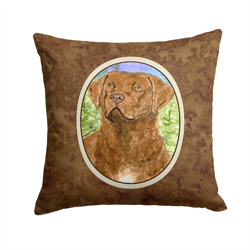 Chesapeake Bay Retriever Decorative Throw Pillow 14x14 Indoor Outdoor Accent Cushion, Fabric Cover with Insert for Sofa, Bed, Porch & Living Room