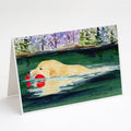 Golden Retriever Greeting Cards Pack of 8 Blank Cards with Envelopes Whimsical A7 Size 5x7