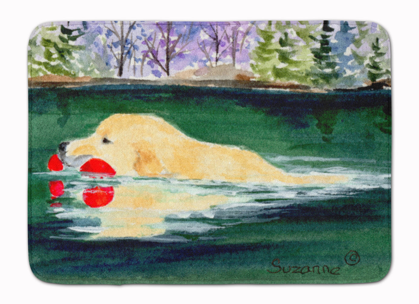 Golden Retriever Memory Foam Kitchen Mat Machine Washable Anti-Fatigue Cushion Comfort Bath or Kitchen Rug