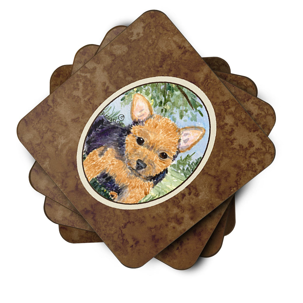 Norwich Terrier Foam Coasters Set of 4 Cup Coasters for Indoor Outdoor, Tabletop Protection, Anti Slip, Mouse pad Material