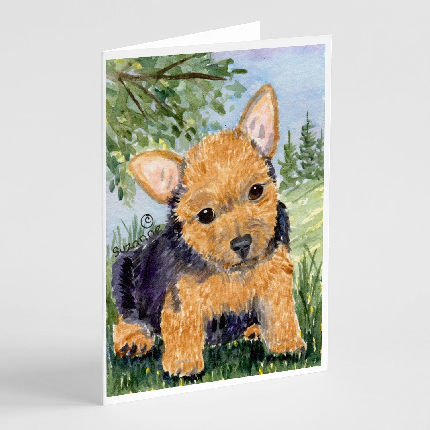 Norwich Terrier Greeting Cards Pack of 8 Blank Cards with Envelopes Whimsical A7 Size 5x7