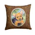 Norwich Terrier Decorative Throw Pillow 14x14 Indoor Outdoor Accent Cushion, Fabric Cover with Insert for Sofa, Bed, Porch & Living Room