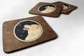Golden Retriever Foam Coasters Set of 4 Cup Coasters for Indoor Outdoor, Tabletop Protection, Anti Slip, Mouse pad Material