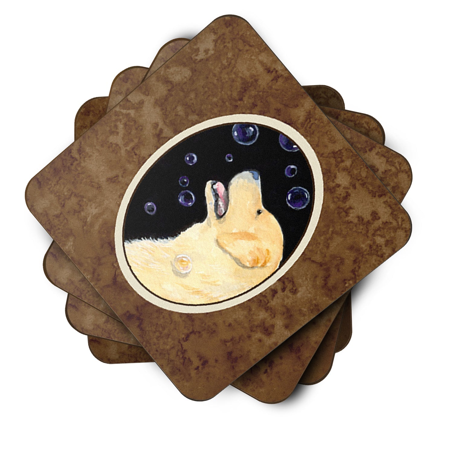 Golden Retriever Foam Coasters Set of 4 Cup Coasters for Indoor Outdoor, Tabletop Protection, Anti Slip, Mouse pad Material