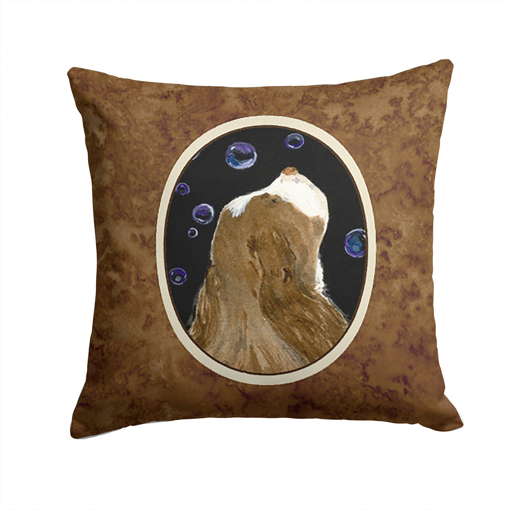 Springer Spaniel Decorative Throw Pillow 14x14 Indoor Outdoor Accent Cushion, Fabric Cover with Insert for Sofa, Bed, Porch & Living Room