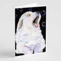 Great Pyrenees Greeting Cards Pack of 8 Blank Cards with Envelopes Whimsical A7 Size 5x7