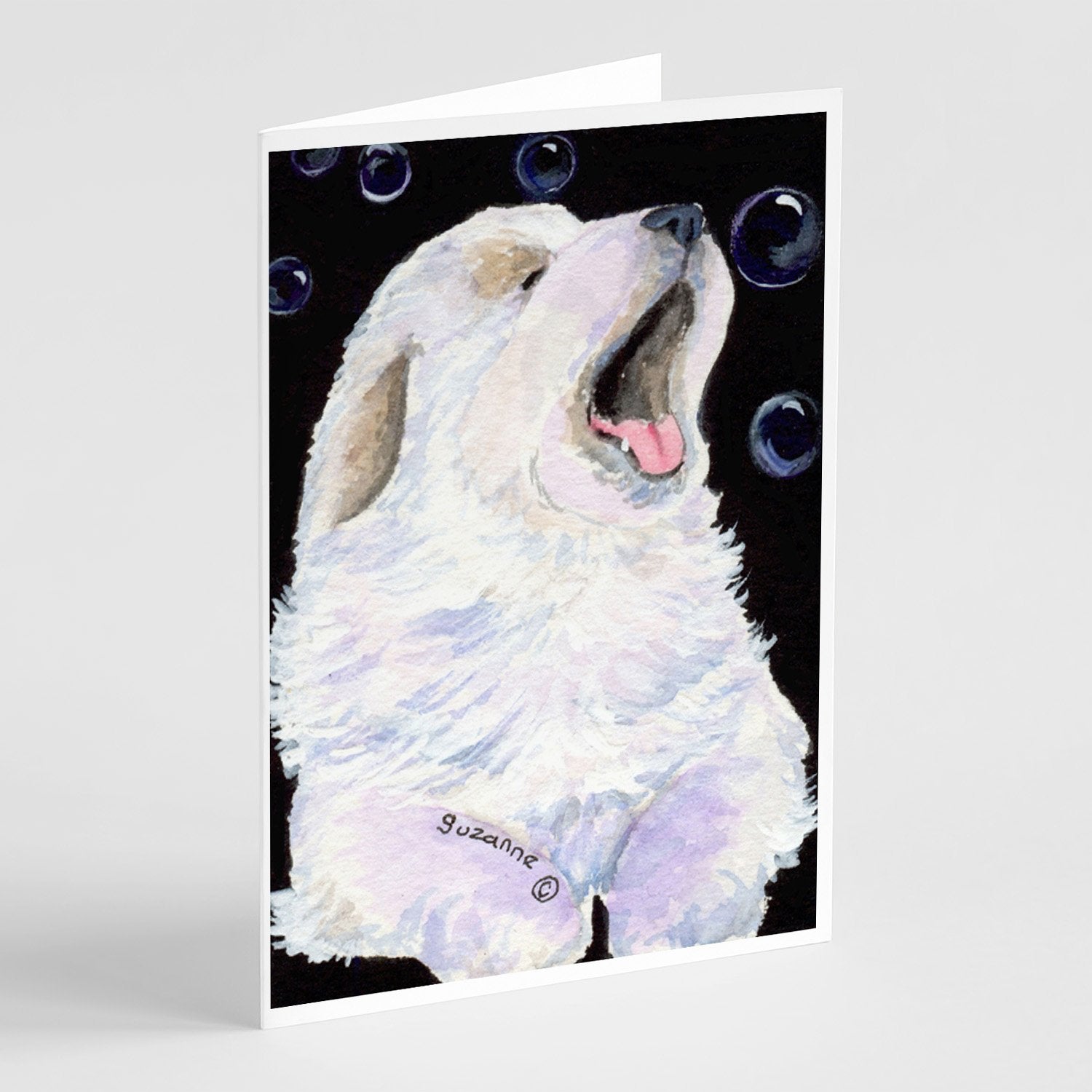 Great Pyrenees Greeting Cards Pack of 8 Blank Cards with Envelopes Whimsical A7 Size 5x7