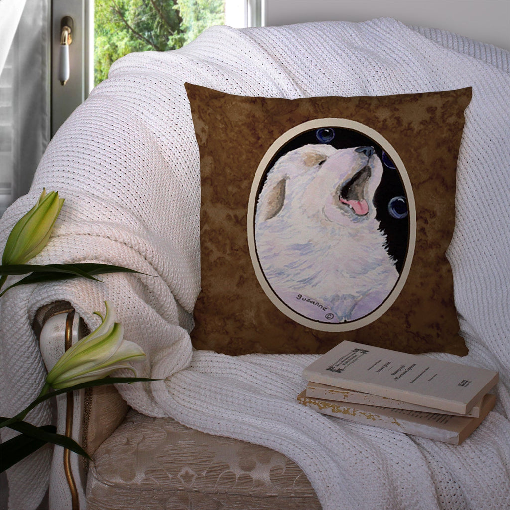 Great Pyrenees Decorative Throw Pillow 14x14 Indoor Outdoor Accent Cushion, Fabric Cover with Insert for Sofa, Bed, Porch & Living Room