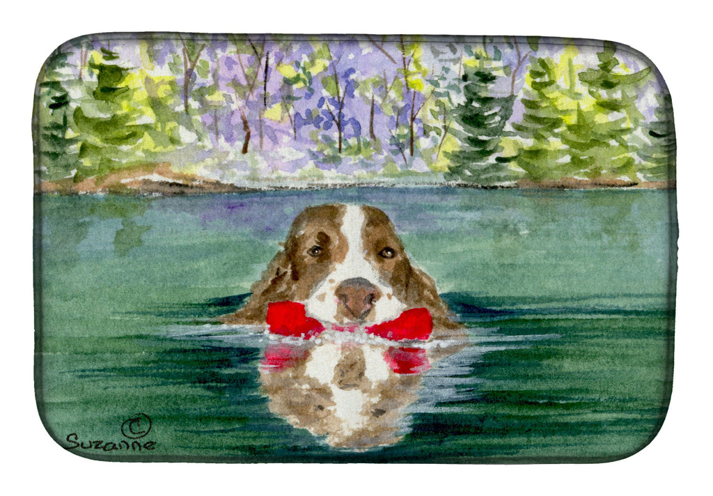 Springer Spaniel Dish Drying Mat Absorbent Dish Drying Mat Pad for Kitchen Counter Dish Drainer Mat for Countertop, 14 x 21", Multicolor