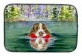 Springer Spaniel Dish Drying Mat Absorbent Dish Drying Mat Pad for Kitchen Counter Dish Drainer Mat for Countertop, 14 x 21", Multicolor
