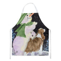 Snowman with English Springer Spaniel Apron Cooking Kitchen Server Baking Crafts Gardening for Adult Women Men, Unisex, Large, Multicolor