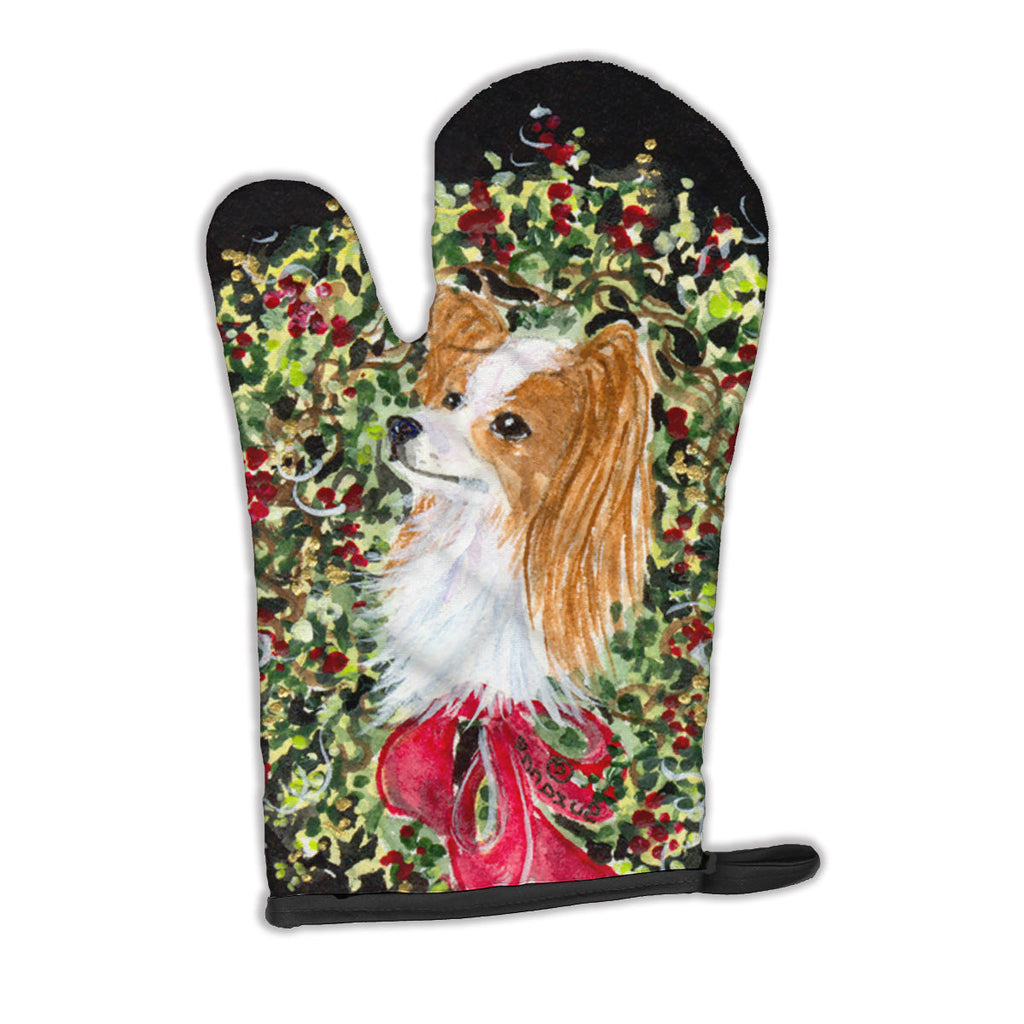 Christmas Wreath Papillon Oven Mitt Heat Resistant Thick Oven Mitt for Hot Pans and Oven, Kitchen Mitt Protect Hands, Cooking Baking Glove