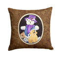 Golden Retriever Decorative Throw Pillow 14x14 Indoor Outdoor Accent Cushion, Fabric Cover with Insert for Sofa, Bed, Porch & Living Room