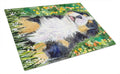 Bernese Mountain Dog Cutting Board Tempered Glass Kitchen Cutting Surface, Heat Resistant Chopping, Non-Slip Feet, Food Prep & Serving