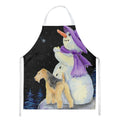 Snowman with Lakeland Terrier Apron Cooking Kitchen Server Baking Crafts Gardening for Adult Women Men, Unisex, Large, Multicolor